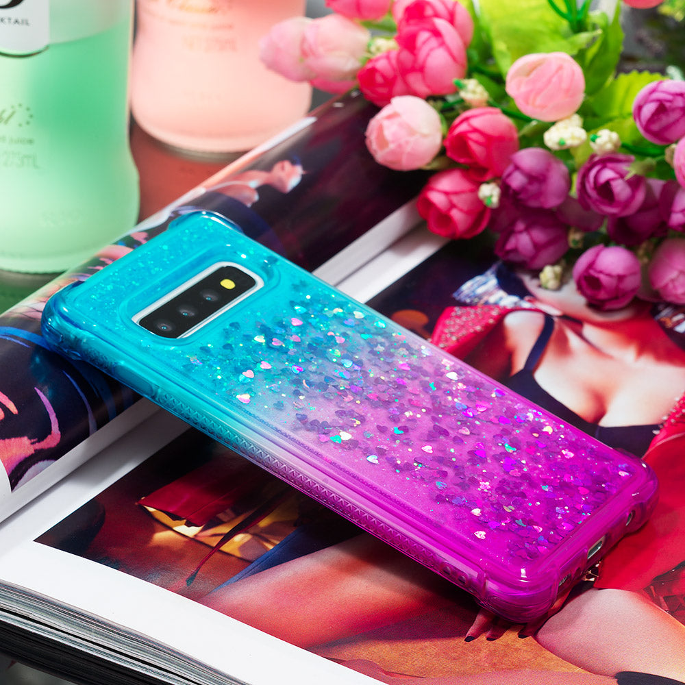 Gradient Glitter Powder Quicksand TPU Case for Samsung Galaxy S10