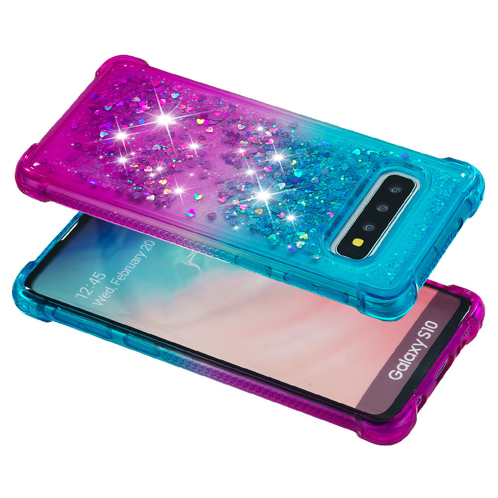 Gradient Glitter Powder Quicksand TPU Case for Samsung Galaxy S10