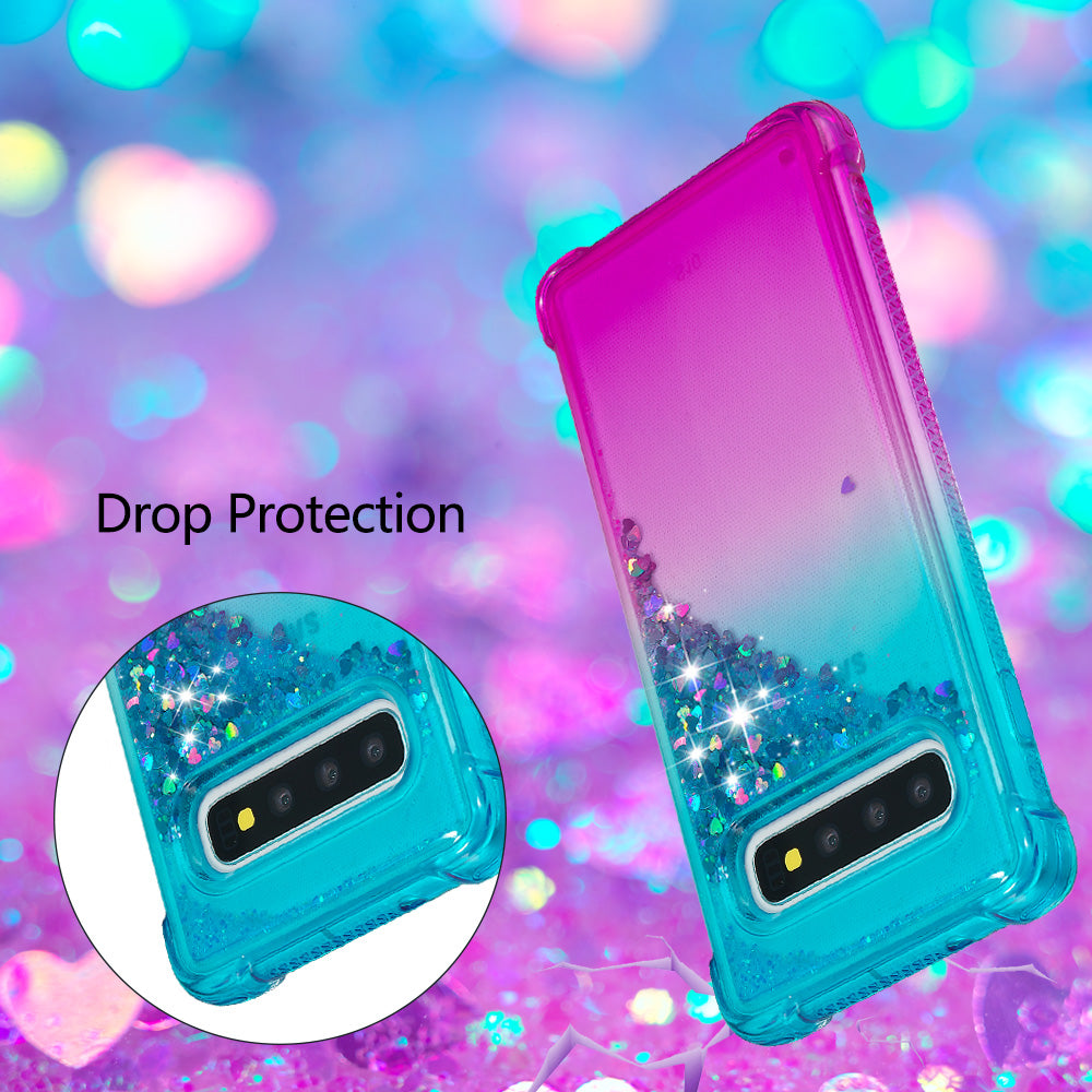 Gradient Glitter Powder Quicksand TPU Case for Samsung Galaxy S10
