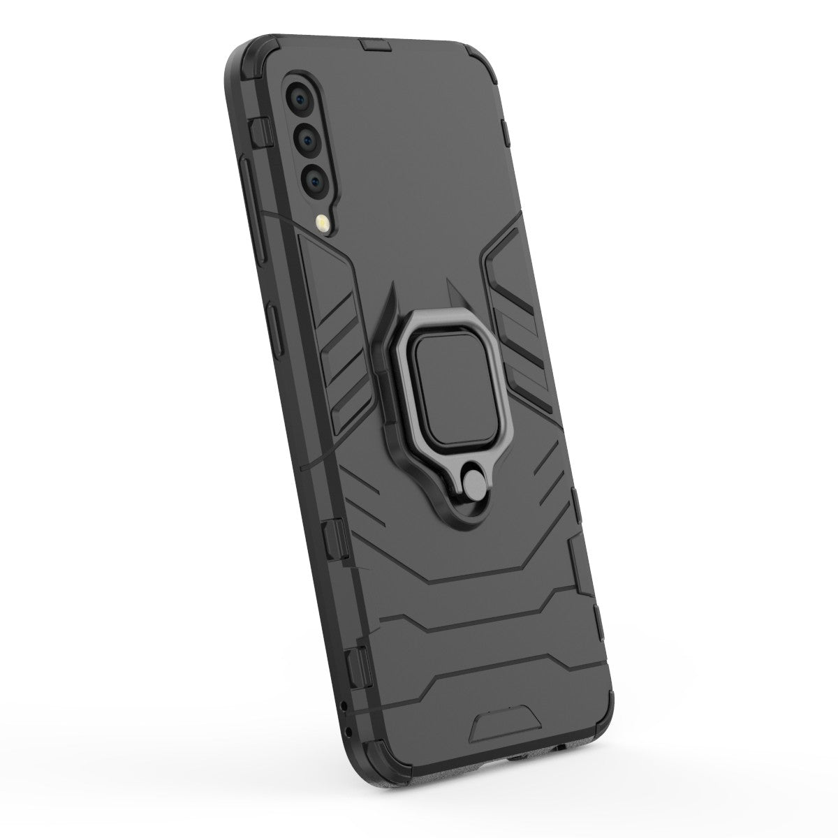 Cool Guard Ring Holder Kickstand PC TPU Hybrid Case for Samsung Galaxy A50 / A50s / A30s