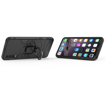 Cool Guard Ring Holder Kickstand PC TPU Hybrid Case for Samsung Galaxy A50 / A50s / A30s