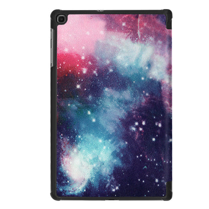 Pattern Printing Wear-resistant PU Leather Tri-fold Stand Auto Wake/Sleep Case for Samsung Galaxy Tab A 10.1 (2019) SM-T510 (Wi-Fi)/SM-T515 (LTE)