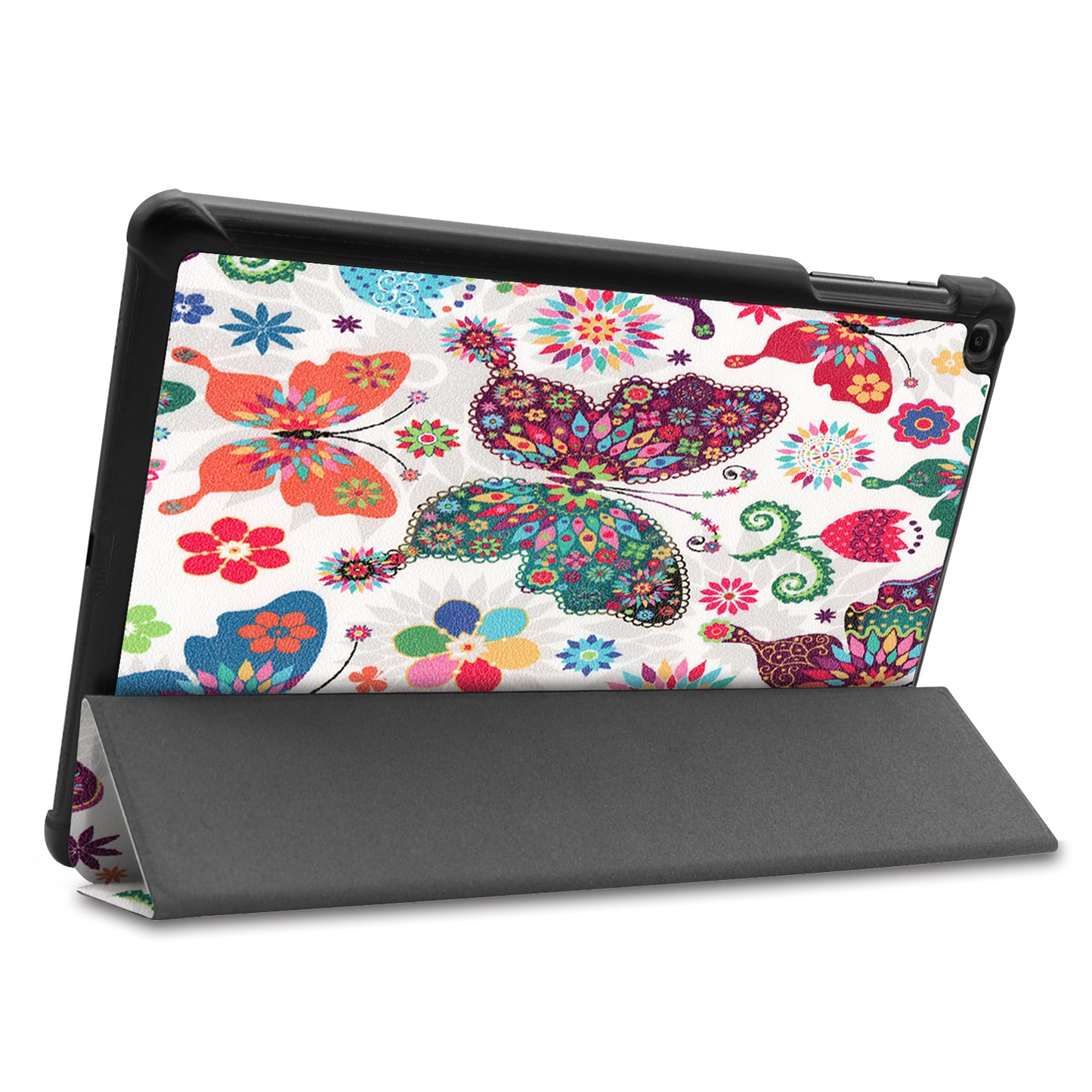 Pattern Printing Wear-resistant PU Leather Tri-fold Stand Auto Wake/Sleep Case for Samsung Galaxy Tab A 10.1 (2019) SM-T510 (Wi-Fi)/SM-T515 (LTE)