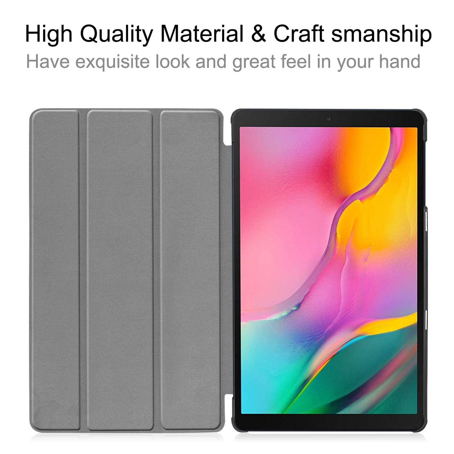 Pattern Printing Wear-resistant PU Leather Tri-fold Stand Auto Wake/Sleep Case for Samsung Galaxy Tab A 10.1 (2019) SM-T510 (Wi-Fi)/SM-T515 (LTE)
