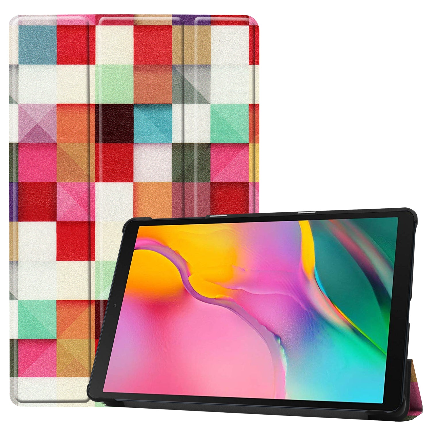 Pattern Printing Wear-resistant PU Leather Tri-fold Stand Auto Wake/Sleep Case for Samsung Galaxy Tab A 10.1 (2019) SM-T510 (Wi-Fi)/SM-T515 (LTE)