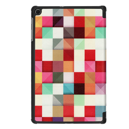 Pattern Printing Wear-resistant PU Leather Tri-fold Stand Auto Wake/Sleep Case for Samsung Galaxy Tab A 10.1 (2019) SM-T510 (Wi-Fi)/SM-T515 (LTE)