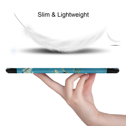Pattern Printing Wear-resistant PU Leather Tri-fold Stand Auto Wake/Sleep Case for Samsung Galaxy Tab A 10.1 (2019) SM-T510 (Wi-Fi)/SM-T515 (LTE)