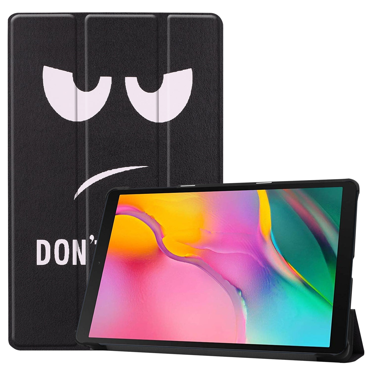 Pattern Printing Wear-resistant PU Leather Tri-fold Stand Auto Wake/Sleep Case for Samsung Galaxy Tab A 10.1 (2019) SM-T510 (Wi-Fi)/SM-T515 (LTE)