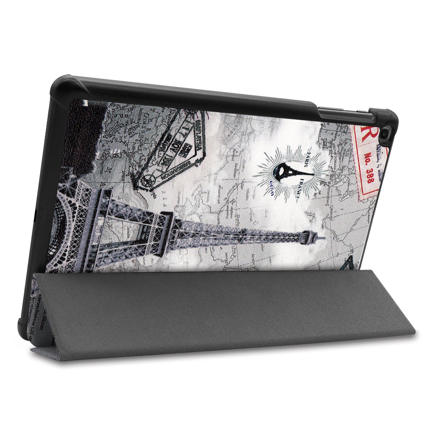 Pattern Printing Wear-resistant PU Leather Tri-fold Stand Auto Wake/Sleep Case for Samsung Galaxy Tab A 10.1 (2019) SM-T510 (Wi-Fi)/SM-T515 (LTE)
