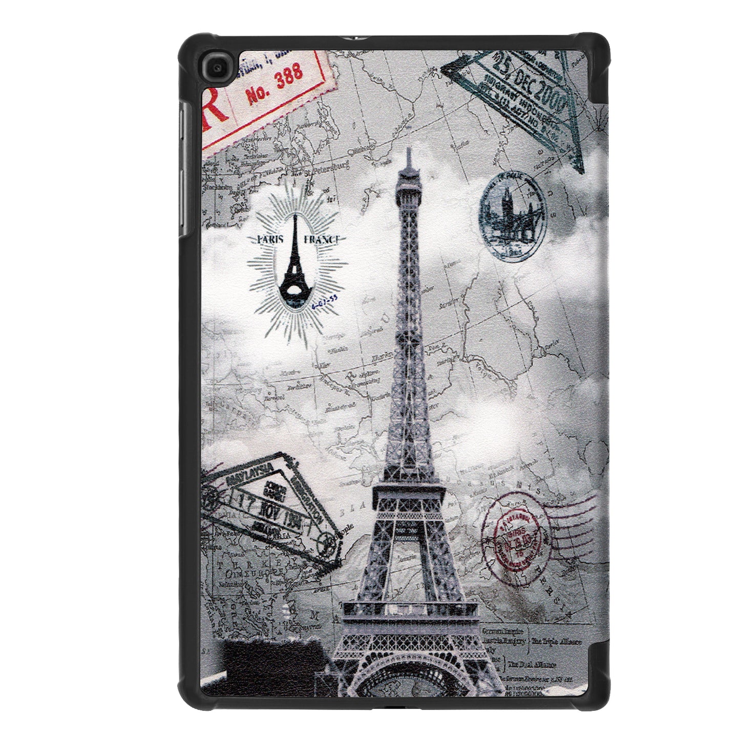Pattern Printing Wear-resistant PU Leather Tri-fold Stand Auto Wake/Sleep Case for Samsung Galaxy Tab A 10.1 (2019) SM-T510 (Wi-Fi)/SM-T515 (LTE)