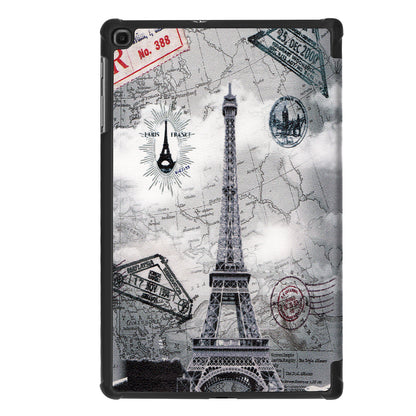 Pattern Printing Wear-resistant PU Leather Tri-fold Stand Auto Wake/Sleep Case for Samsung Galaxy Tab A 10.1 (2019) SM-T510 (Wi-Fi)/SM-T515 (LTE)