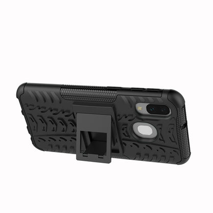 For Samsung Galaxy A40 Cool Tyre PC + TPU Hybrid Case with Kickstand