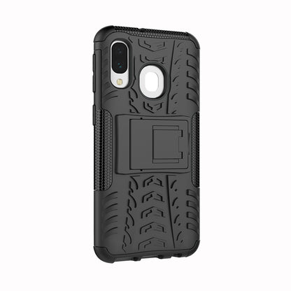 For Samsung Galaxy A40 Cool Tyre PC + TPU Hybrid Case with Kickstand