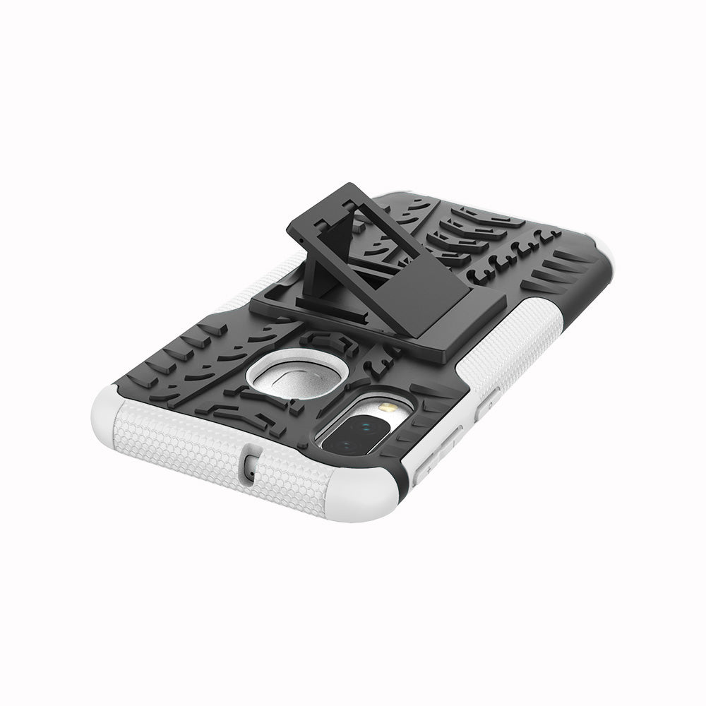 For Samsung Galaxy A40 Cool Tyre PC + TPU Hybrid Case with Kickstand