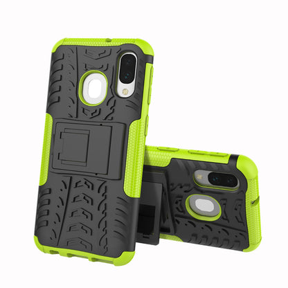 For Samsung Galaxy A40 Cool Tyre PC + TPU Hybrid Case with Kickstand