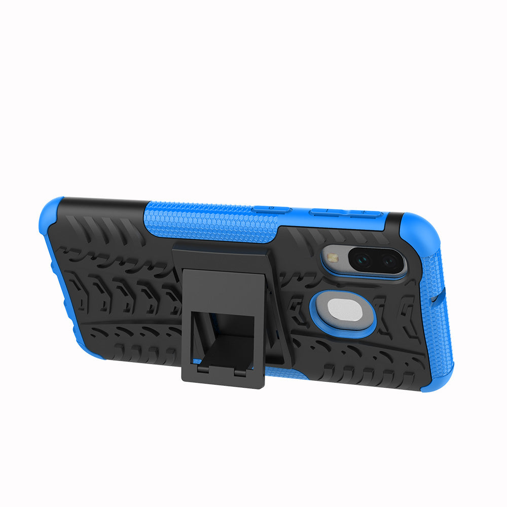 For Samsung Galaxy A40 Cool Tyre PC + TPU Hybrid Case with Kickstand