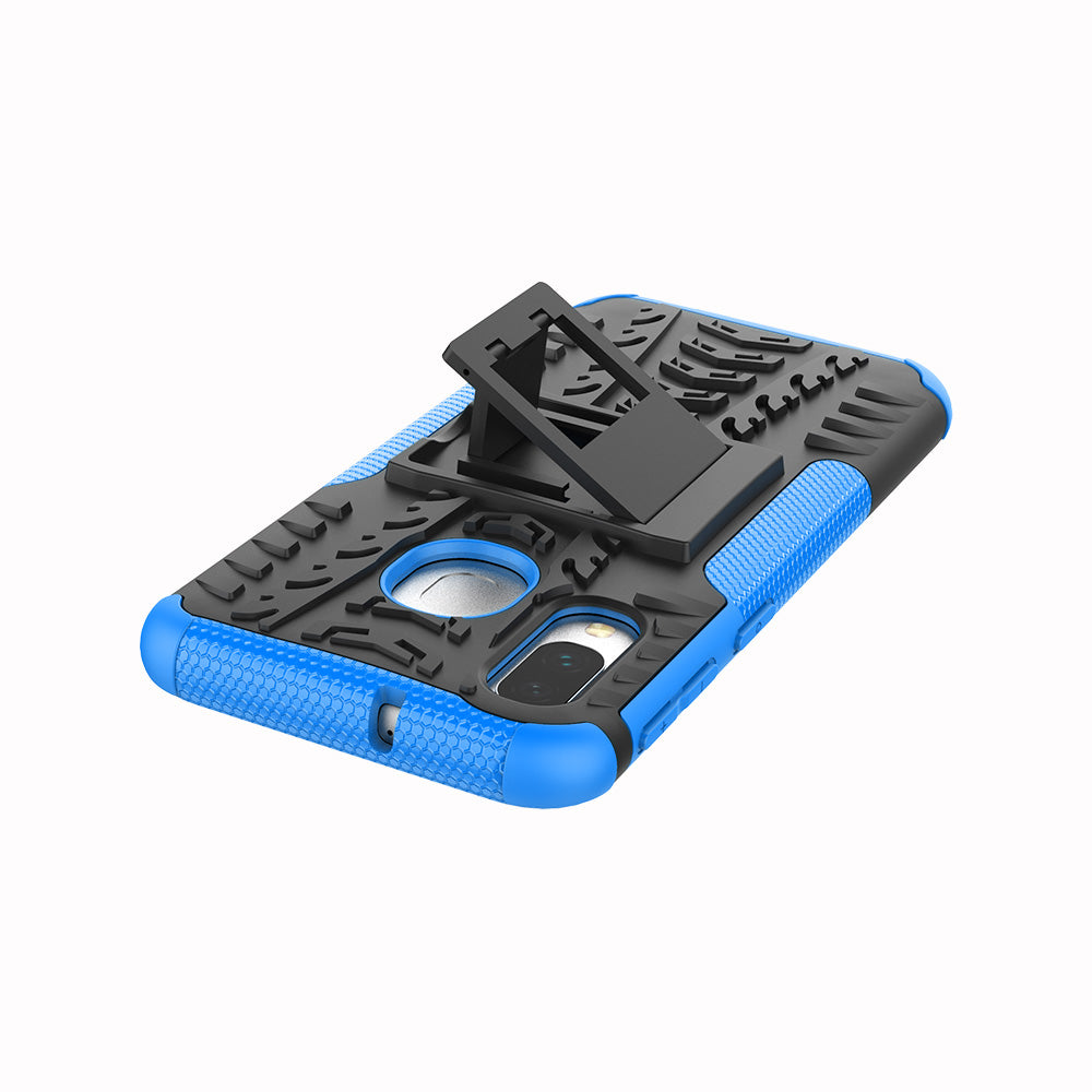 For Samsung Galaxy A40 Cool Tyre PC + TPU Hybrid Case with Kickstand