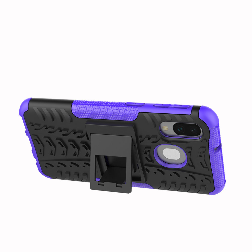 For Samsung Galaxy A40 Cool Tyre PC + TPU Hybrid Case with Kickstand