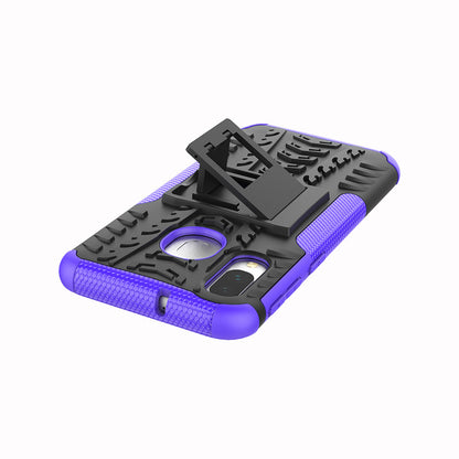 For Samsung Galaxy A40 Cool Tyre PC + TPU Hybrid Case with Kickstand