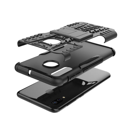 For Samsung Galaxy A50/A30/A20 Cool Tyre PC + TPU Hybrid Case with Kickstand