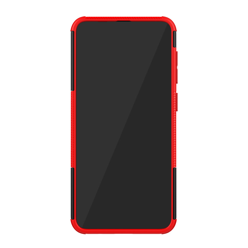 For Samsung Galaxy A50/A30/A20 Cool Tyre PC + TPU Hybrid Case with Kickstand