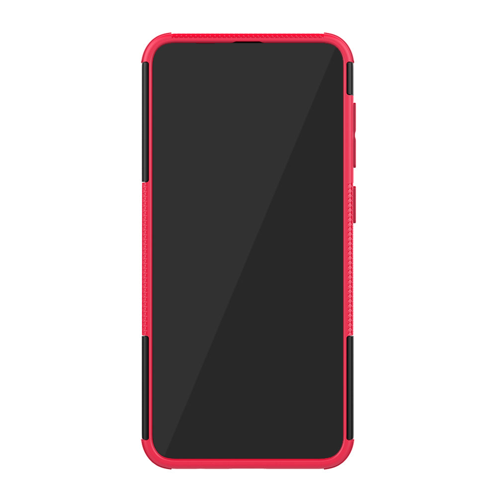 For Samsung Galaxy A50/A30/A20 Cool Tyre PC + TPU Hybrid Case with Kickstand