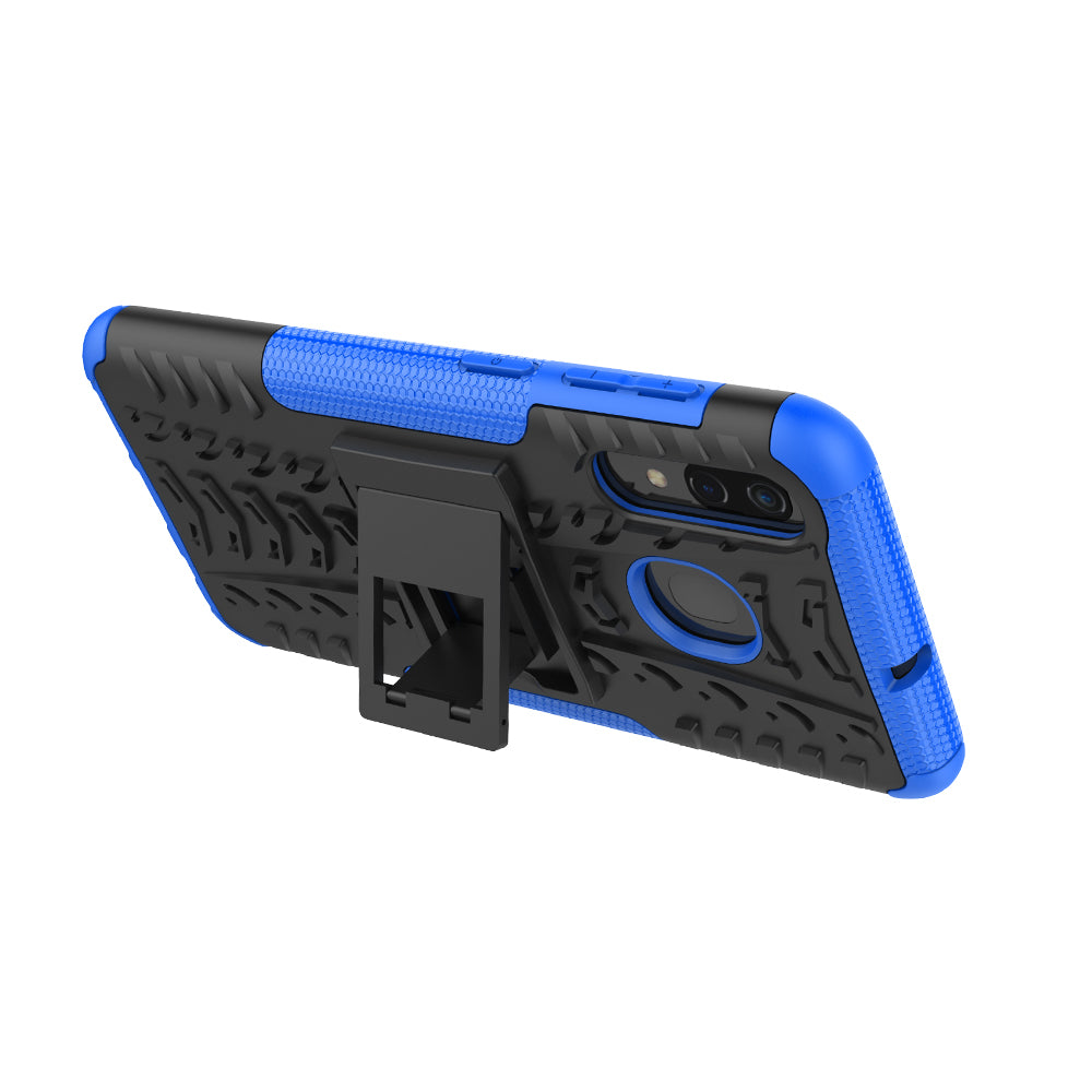 For Samsung Galaxy A50/A30/A20 Cool Tyre PC + TPU Hybrid Case with Kickstand