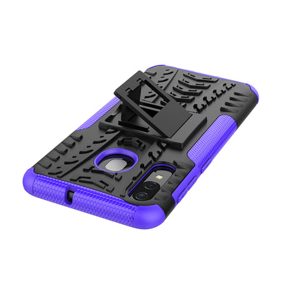For Samsung Galaxy A50/A30/A20 Cool Tyre PC + TPU Hybrid Case with Kickstand