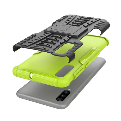 For Samsung Galaxy A70 Cool Tyre PC + TPU Hybrid Protective Cover with Kickstand