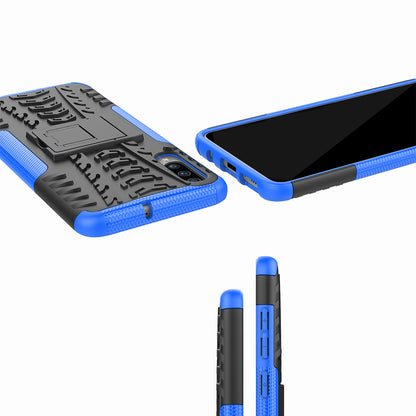 For Samsung Galaxy A70 Cool Tyre PC + TPU Hybrid Protective Cover with Kickstand