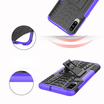 For Samsung Galaxy A70 Cool Tyre PC + TPU Hybrid Protective Cover with Kickstand