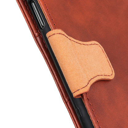 Crazy Horse Split Leather Wallet Stand Mobile Casing Cover for Samsung Galaxy A20e
