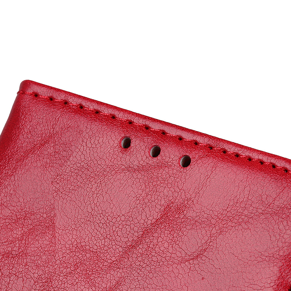 Crazy Horse Split Leather Wallet Stand Mobile Casing Cover for Samsung Galaxy A20e