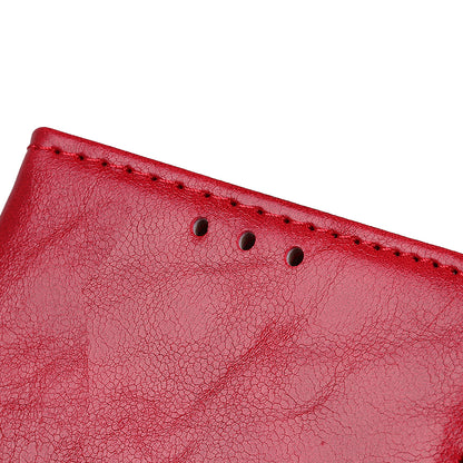Crazy Horse Split Leather Wallet Stand Mobile Casing Cover for Samsung Galaxy A20e