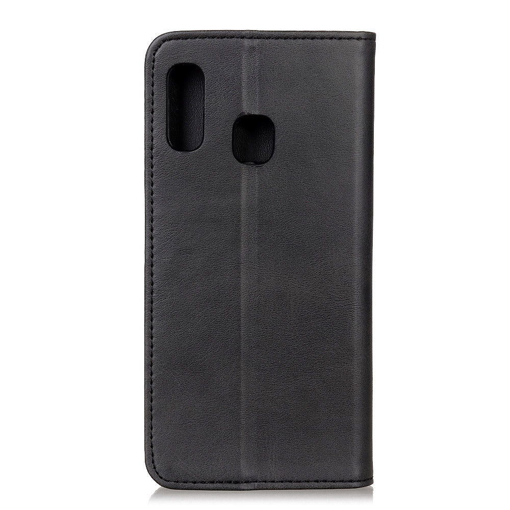 Auto-absorbed Split Leather Cell Phone Case for Samsung Galaxy A20e