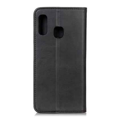 Auto-absorbed Split Leather Cell Phone Case for Samsung Galaxy A20e