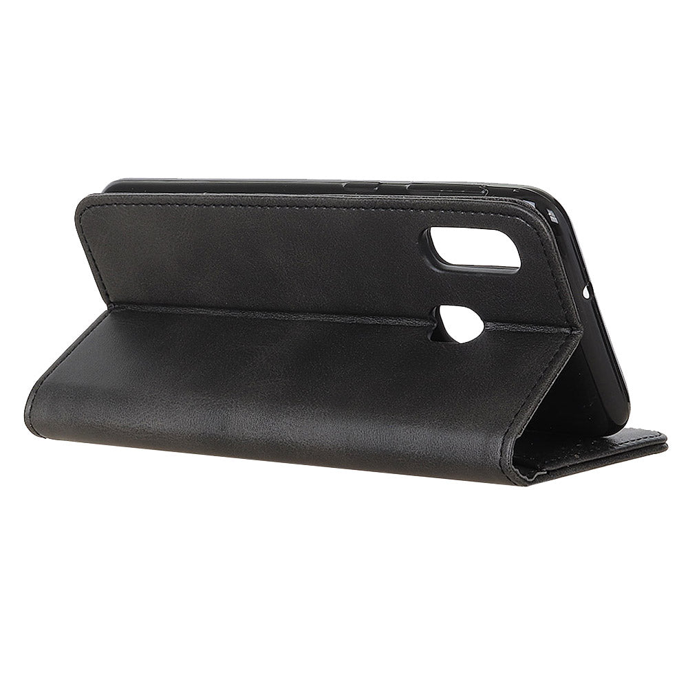 Auto-absorbed Split Leather Cell Phone Case for Samsung Galaxy A20e