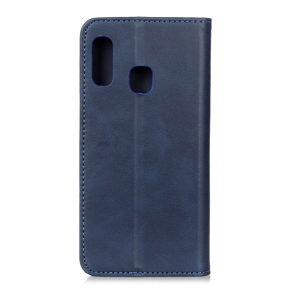 Auto-absorbed Split Leather Cell Phone Case for Samsung Galaxy A20e