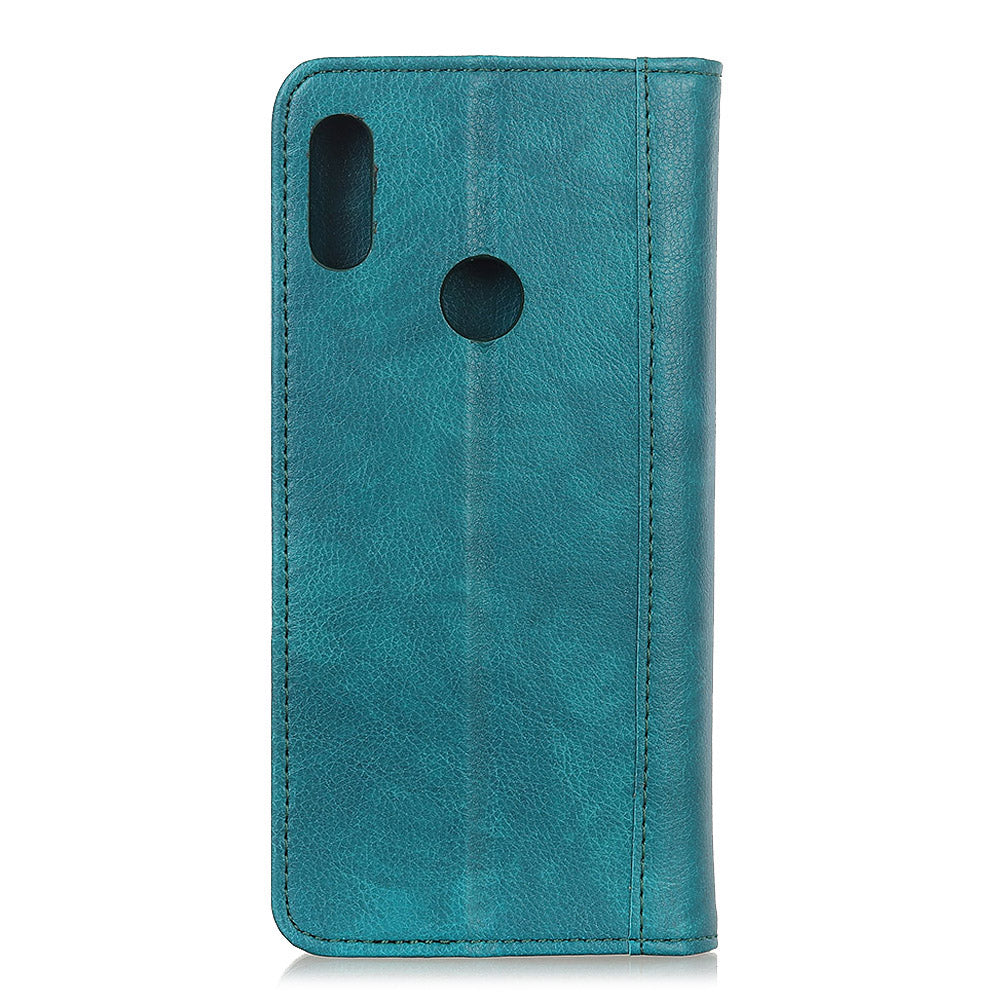 Auto-absorbed Litchi Texture Split Leather Cell Phone Case for Samsung Galaxy A40