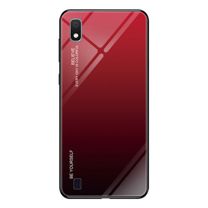 Gradient Color Glass + PC + TPU Hybrid Case for Samsung Galaxy A10