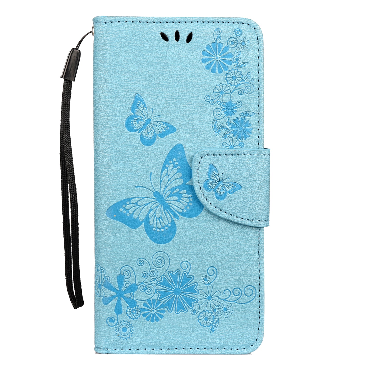 Imprint Butterfly Flowers Leather Stand Wallet Folio Case for Samsung Galaxy A50 / A50s / A30s
