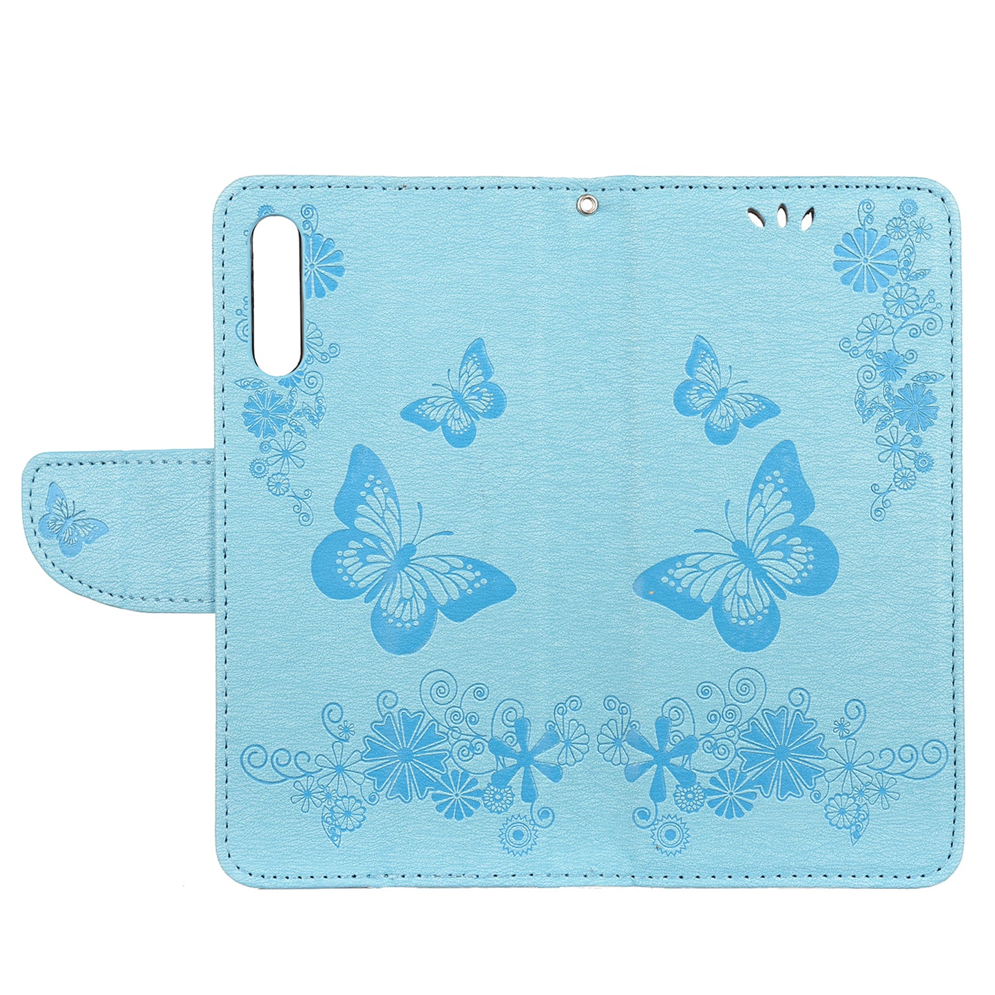 Imprint Butterfly Flowers Leather Stand Wallet Folio Case for Samsung Galaxy A50 / A50s / A30s