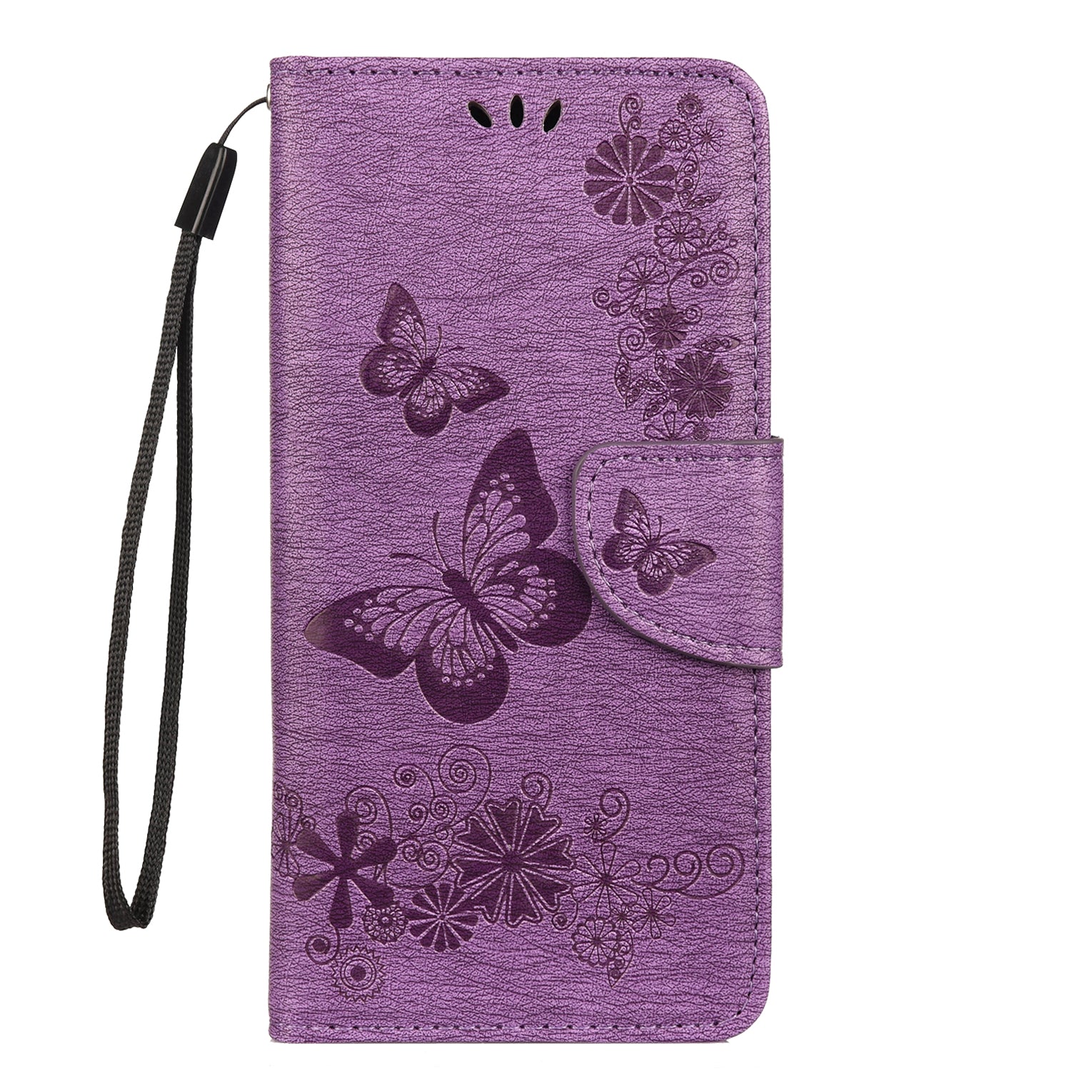 Imprint Butterfly Flowers Leather Stand Wallet Folio Case for Samsung Galaxy A50 / A50s / A30s