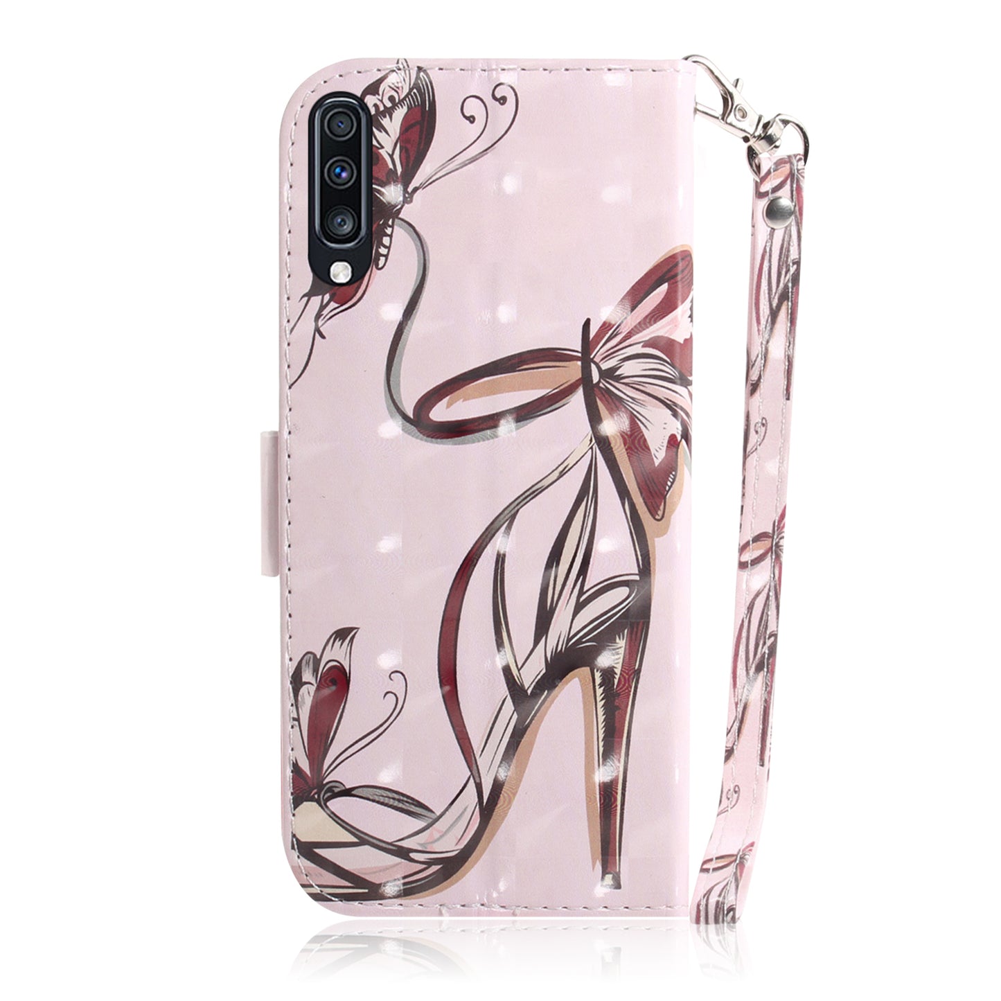 Pattern Printing Light Spot Decor Leather Wallet Case for Samsung Galaxy A70