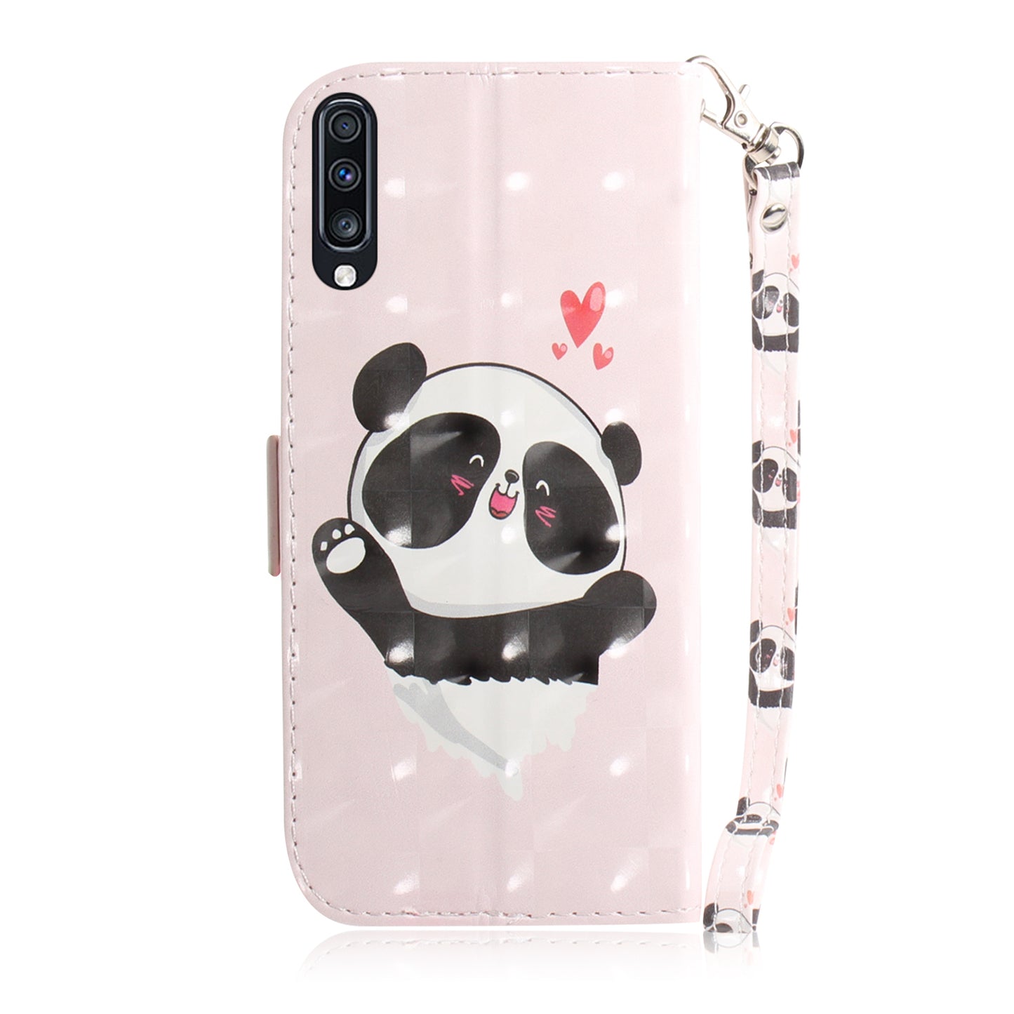 Pattern Printing Light Spot Decor Leather Wallet Case for Samsung Galaxy A70