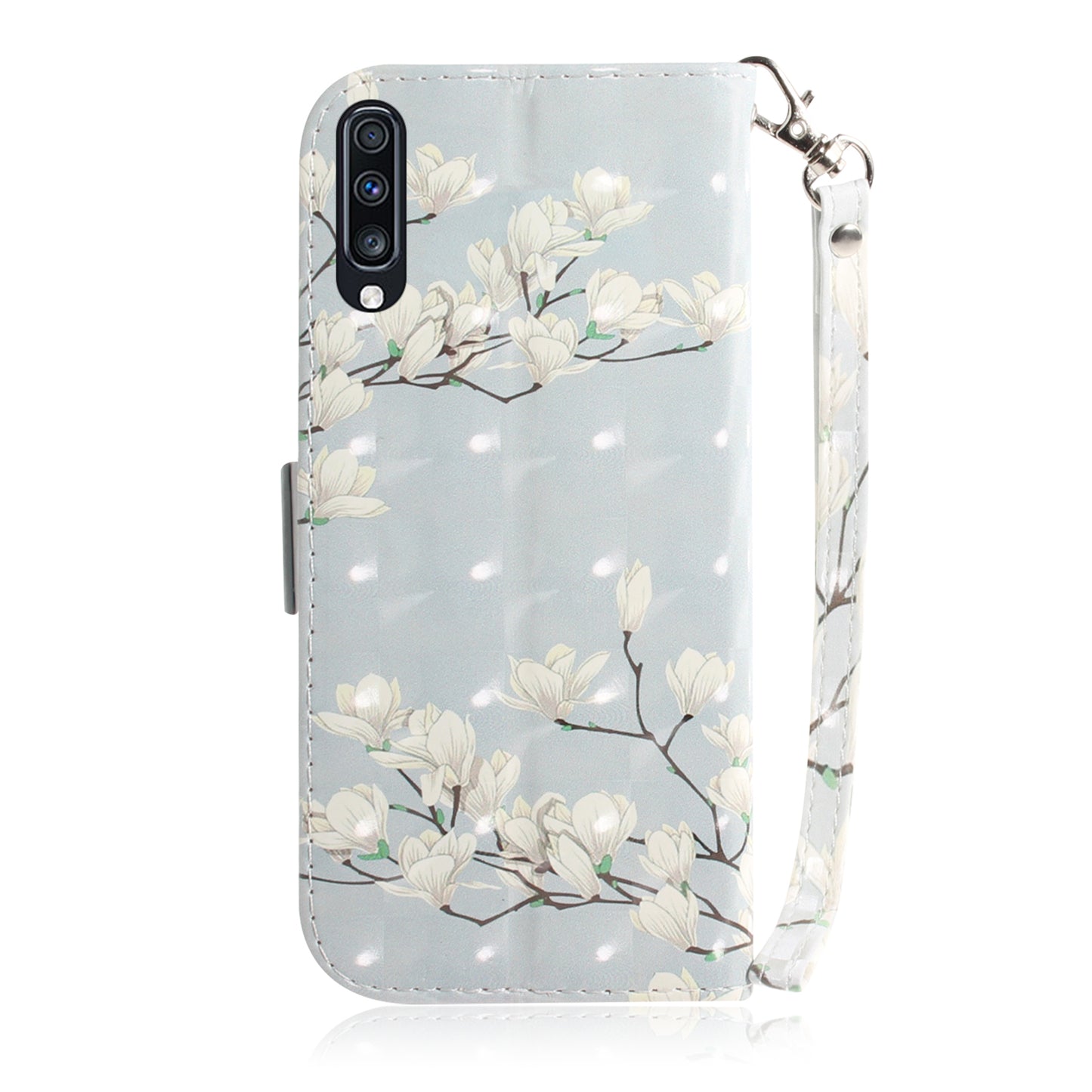 Pattern Printing Light Spot Decor Leather Wallet Case for Samsung Galaxy A70