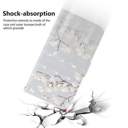 Pattern Printing Light Spot Decor Leather Wallet Case for Samsung Galaxy A70