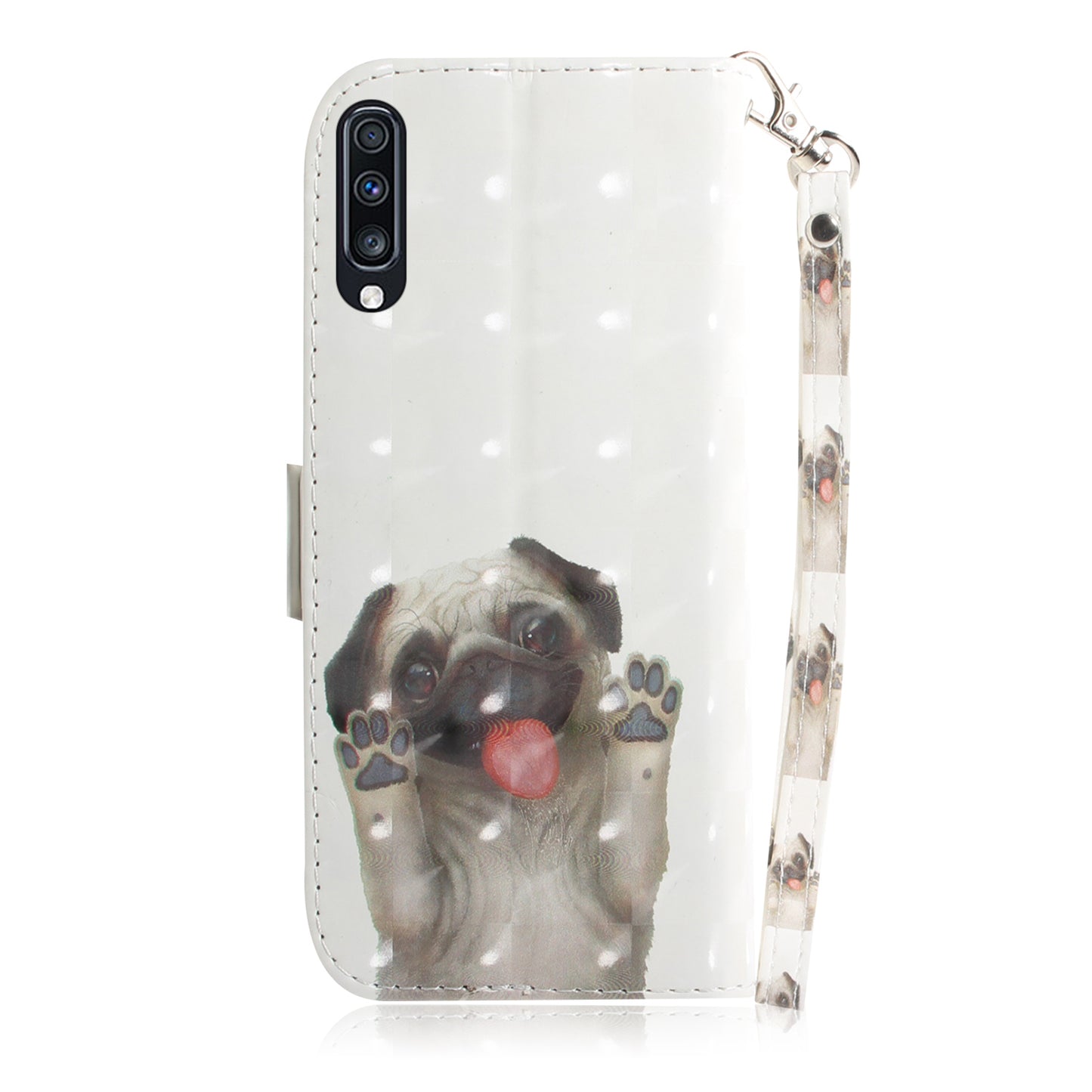 Pattern Printing Light Spot Decor Leather Wallet Case for Samsung Galaxy A70