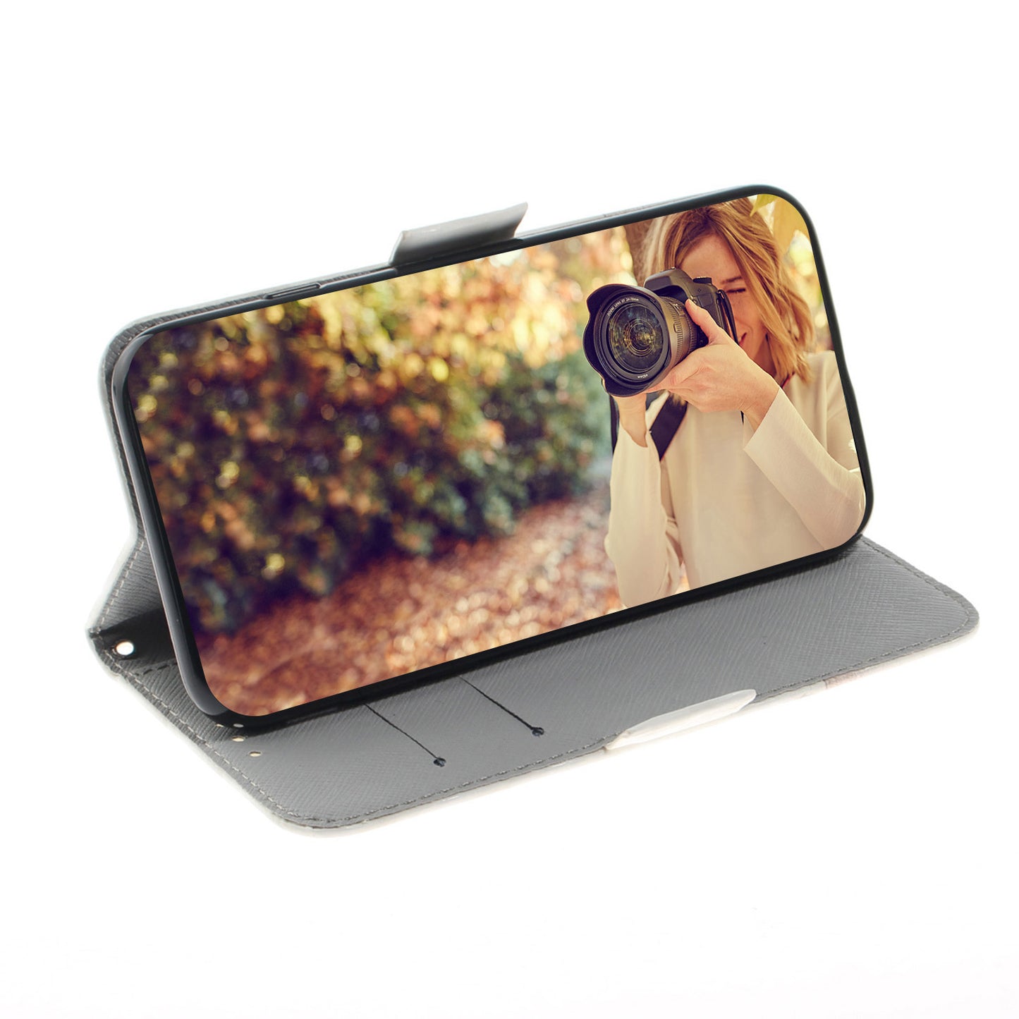 Pattern Printing Light Spot Decor Leather Wallet Case for Samsung Galaxy A70