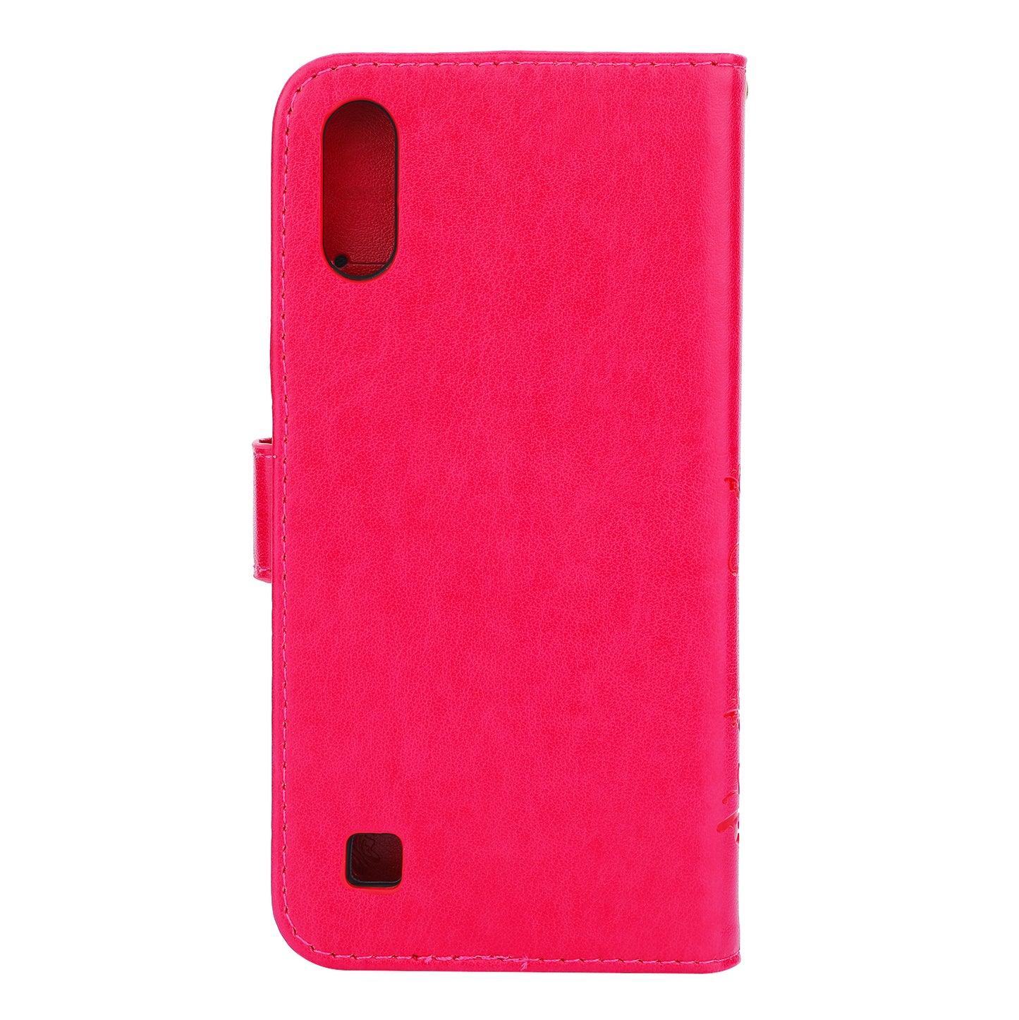 Imprint Butterfly Flower Leather Wallet Case for Samsung Galaxy A10